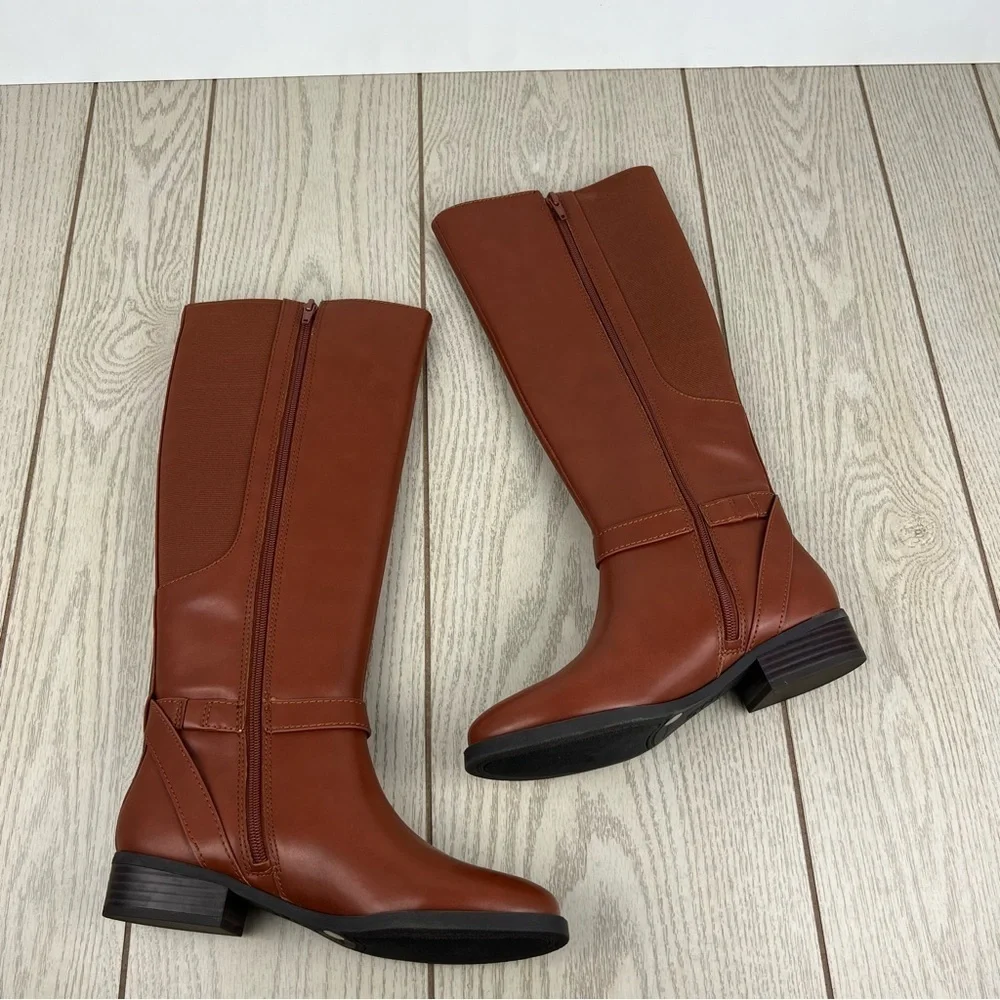 I.N.C. International Concepts Women's Faron Knee High Riding Boot 7M Cognac $130